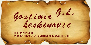 Gostimir Leškinović vizit kartica